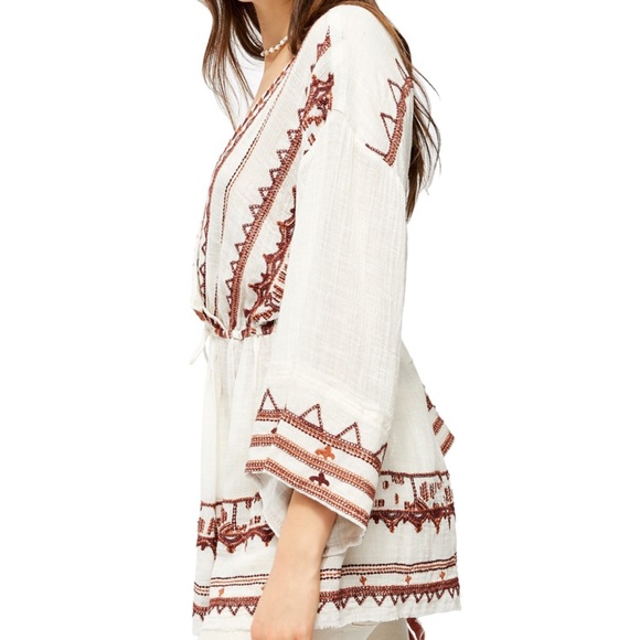 NWT Free People Boho Saffron Embroidered Festival Tunic. Size S - Picture 4 of 8